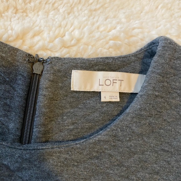 LOFT - grey knit sleeveless dress - Picture 5 of 11